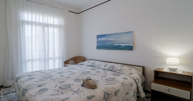 Picture of the first bedroom of the Vecchio Frantoio flat